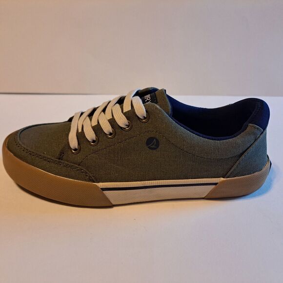 Sperry Unisex Child Harbor Tide Washable Sneaker Olive Green Kids Size 1.5 M US - Picture 7 of 14
